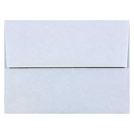 JAM Paper® Booklet Invitation Envelopes, A2, Gummed Seal, 30% Recycled, Light Blue, Pack Of 25