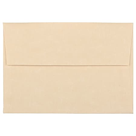 JAM Paper® Booklet Envelopes, #4 Bar (A1), Gummed Seal, 30% Recycled, Brown, Pack Of 25