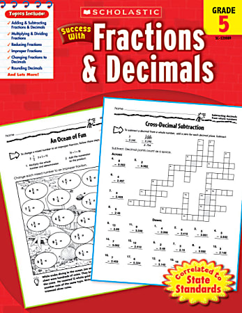 Scholastic Success With: Fractions & Decimals Workbook, Grade 5
