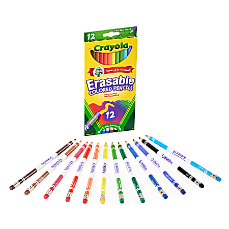 Crayola® Erasable Colored Pencils, Pack Of 12 Pencils