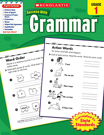 Scholastic Success With: Grammar Workbook, Grade 1