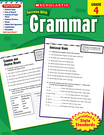 Scholastic Success With: Grammar Workbook, Grade 4