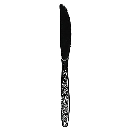 Solo Cup Guildware® Extra-Heavyweight Plastic Knives, Black, Carton Of 1,000 Knives