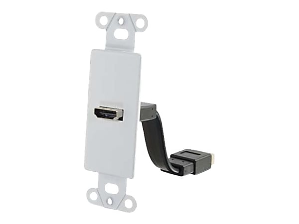 C2G HDMI Pass Through Wall Plate - White - Aluminum - 1 x HDMI Port(s)