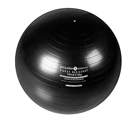 Stansport Premium Grade Burst Resistant Exercise Ball, Black