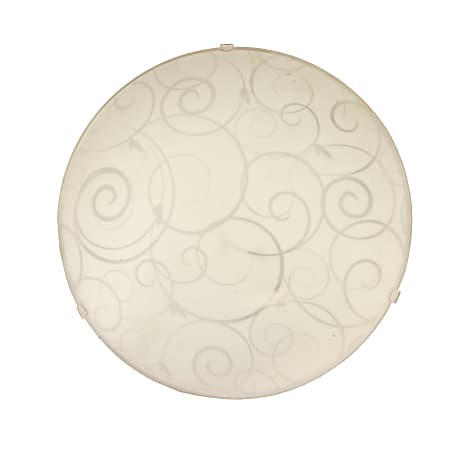Simple Designs Flush-Mount Indoor Ceiling Light, 10"W, Round, White