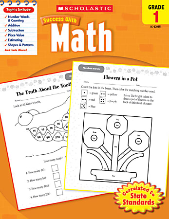 Scholastic Success With: Math Workbook, Grade 1
