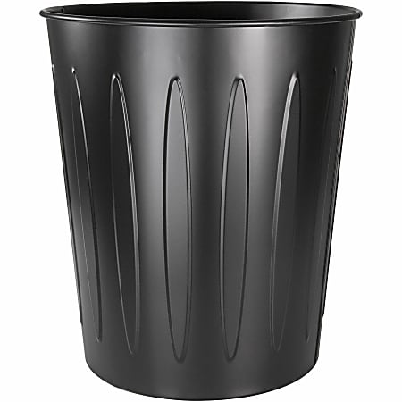 Genuine Joe 6-Gallon Fire-Safe Trash Can, Black