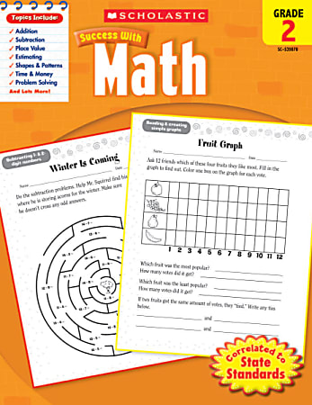 Scholastic Success With: Math Workbook, Grade 2