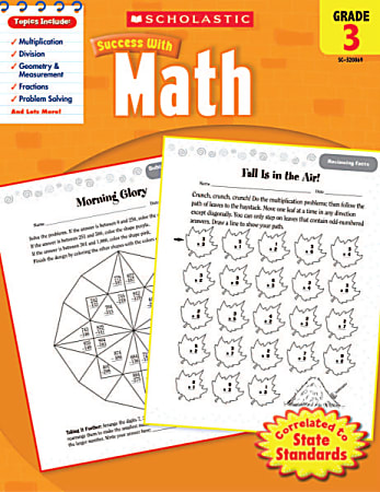 Scholastic Success With: Math Workbook, Grade 3