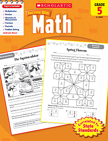 Scholastic Success With: Math Workbook, Grade 5