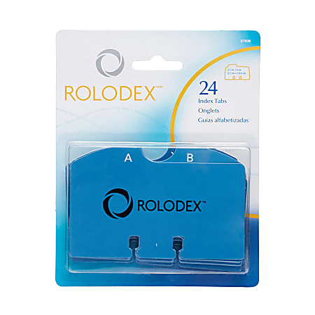 Rolodex® Preprinted A-Z Guides, 2 1/4" x 4", Set Of 24