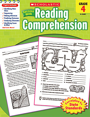 Scholastic Success With: Reading Comprehension Workbook, Grade 4