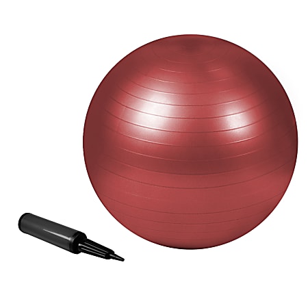 Stansport Premium Grade Burst Resistant Exercise Ball, Red