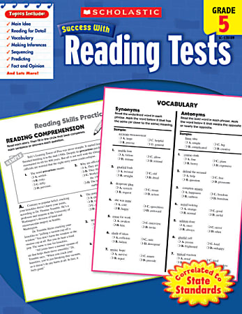 Scholastic Success With: Reading Tests Workbook, Grade 5