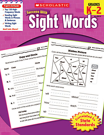 Scholastic Success With: Sight Words Workbook