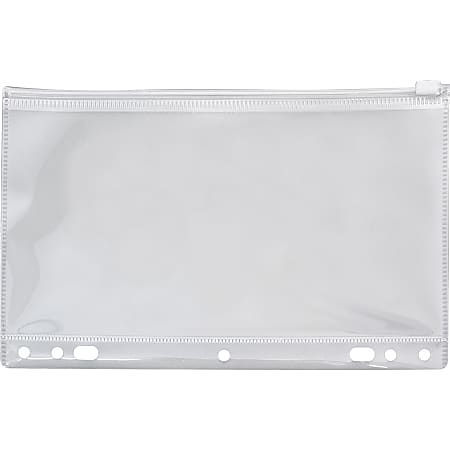 Anglers Zip-All Ring Binder Pocket, 6" x 9 1/2", Clear