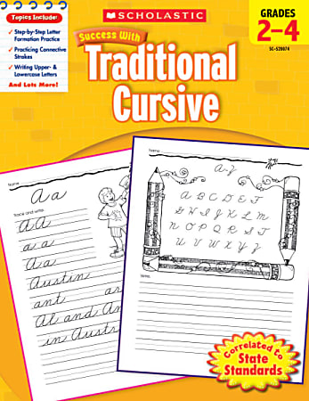 Scholastic Success With: Traditional Cursive Workbook, Grades 2-4