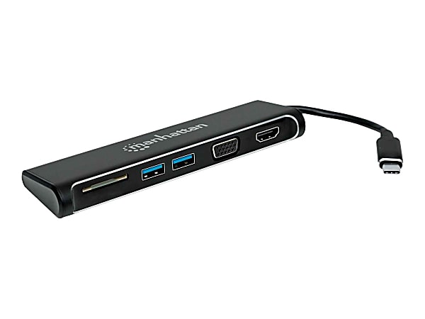 ADAPTADOR USB-C MULTIPLE MANHATTAN A HDMI, USB 3.1, USB-C, COLOR