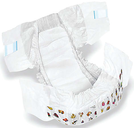 DryTime Disposable Baby Diapers, Size 2, 6 - 14 Lb, White, 28 Diapers Per Bag, Case Of 8 Bags