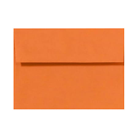 LUX Invitation Envelopes, A2, Peel & Press Closure, Mandarin Orange, Pack Of 50