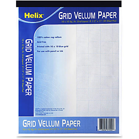 Clear Grafix 30-Pound 8-1/2-Inch by 11-Inch Vellum Inkjet Printable 50-Pack