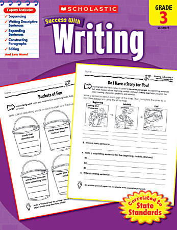Scholastic Success With: Writing Workbook, Grade 3