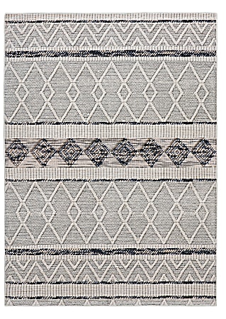 Linon Aria Area Rug, 5' x 7', Finch Cream/Gray