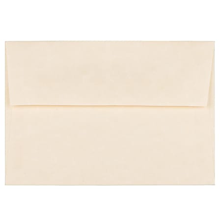 JAM Paper® Booklet Envelopes, #4 Bar (A1), Gummed Seal, 30% Recycled, Natural, Pack Of 25