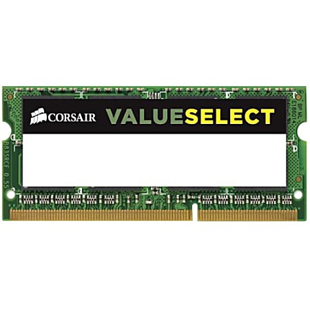 Corsair Laptop Memory CMSO4GX3M1C1333C9 4GB 1333MHz CL9 DDR3L SODIMM - For Notebook - 4 GB (1 x 4GB) - DDR3-1333/PC3-10600 DDR3 SDRAM - 1333 MHz - CL9 - 1.35 V - Unbuffered - 204-pin - SoDIMM