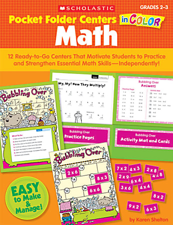 Scholastic Pocket-Folder Centers In Color, Math, Grades 2-3