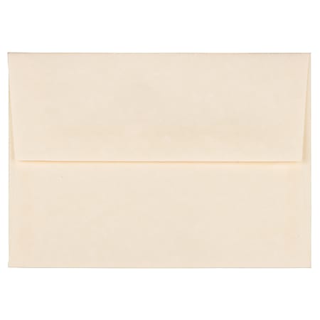 JAM Paper® Booklet Invitation Envelopes, A2, Gummed Seal, 30% Recycled, Natural, Pack Of 25