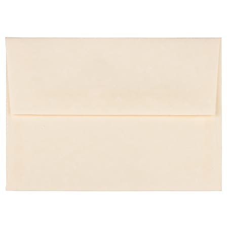 JAM Paper® Booklet Invitation Envelopes, A2, Gummed Seal, 30% Recycled, Natural, Pack Of 25