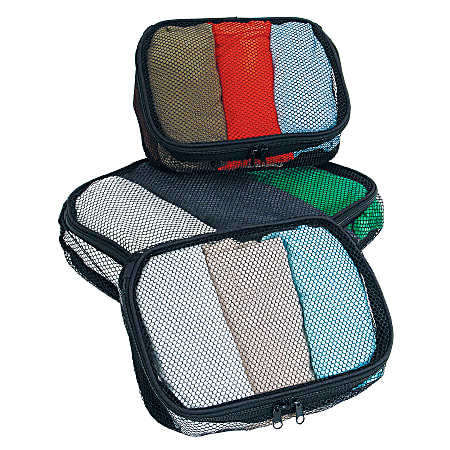 4-Piece Duffel Packing Cubes, Gray/Black