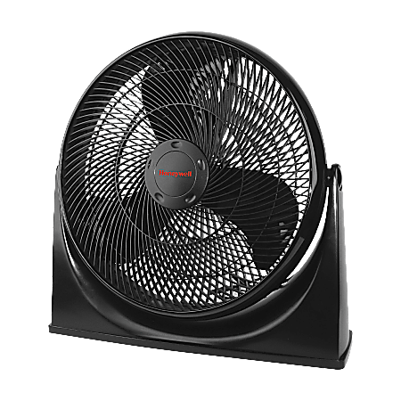 Honeywell Turbo Force 18" 3-Speed Floor Fan, 22.87"H x 23.82"W x 6.8"D, Black