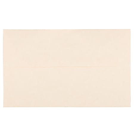 JAM Paper® Parchment Booklet Invitation Envelopes, A10, Gummed Seal, 30% Recycled, Natural, Pack Of 25