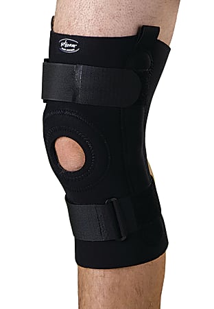 CURAD® Neoprene U-Shaped Hinged Knee Supports, XL, 10 1/4" x 16 - 18"