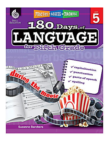 Shell Education 180 Days Of Language Workbook, Grade 5