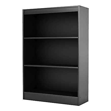 South Shore Axess 3-Shelf Bookcase, Black