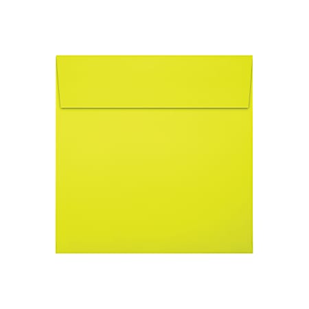 LUX Square Envelopes, 6 1/2" x 6 1/2", Self-Adhesive, Citrus, Pack Of 50