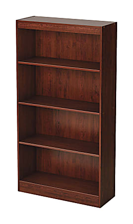 South Shore Axess 57"H 4-Shelf Bookcase, Royal Cherry