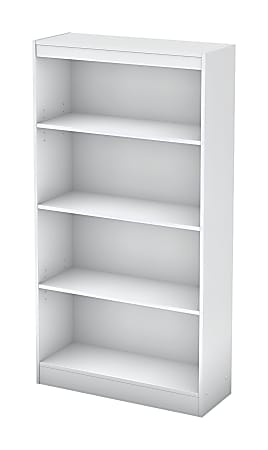 South Shore Axess 57"H 4-Shelf Bookcase, Pure White