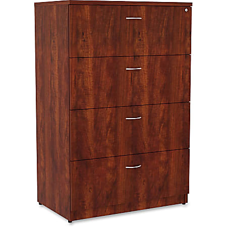 Lorell® Essentials 35-1/2"W x 22"D Lateral 4-Drawer File Cabinet, Cherry