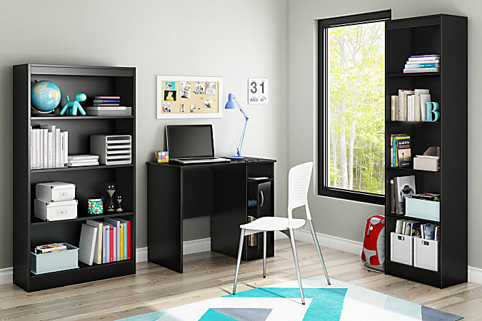 South Shore Axess 34 W Computer Desk Black Office Depot