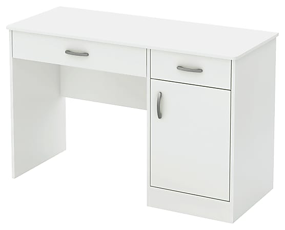South Shore Axess 44"W Computer Desk With Storage, Pure White