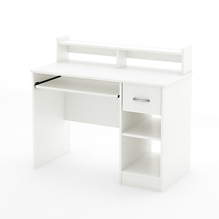 South Shore Axess 41"W Computer Desk With Keyboard Tray, Pure White