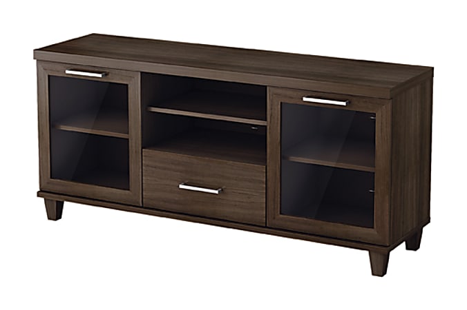 South Shore Furniture Adrian TV Stand, Matte Brown Finish