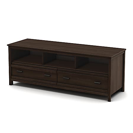 South Shore Furniture Exhibit Media Stand For TVs Up To 60", Mocha