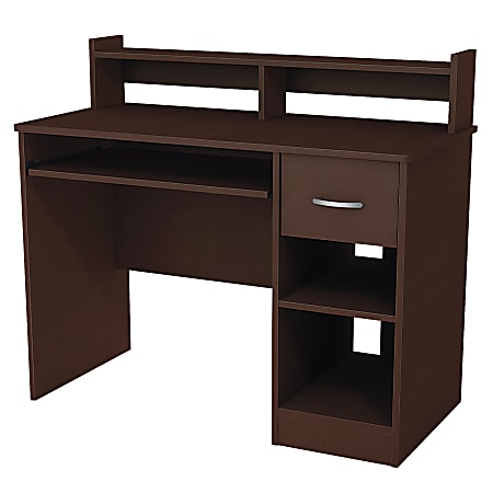 South Shore Axess 41"W Computer Desk With Keyboard Tray, Chocolate