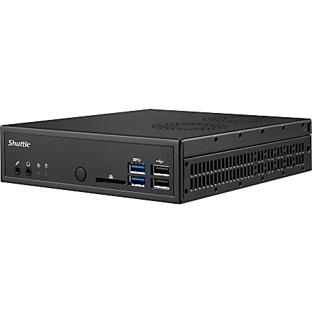 Shuttle XPC slim DQ170 Barebone System Slim PC - Intel Q170 Chipset - Socket H4 LGA-1151 - 32 GB DDR3L SDRAM DDR3L-1600/PC3-12800 Maximum RAM Support - Serial ATA/600 - Intel Integrated - 1 x Total Bays - 1 2.5" Bay(s) - 2 x Total Expansion Slots